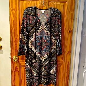 Multicolored print dress
